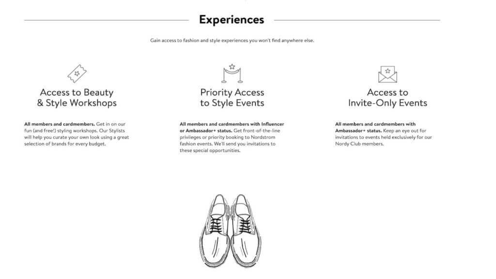 nordstrom nordy club knows how to work experiential rewards into its loyalty program