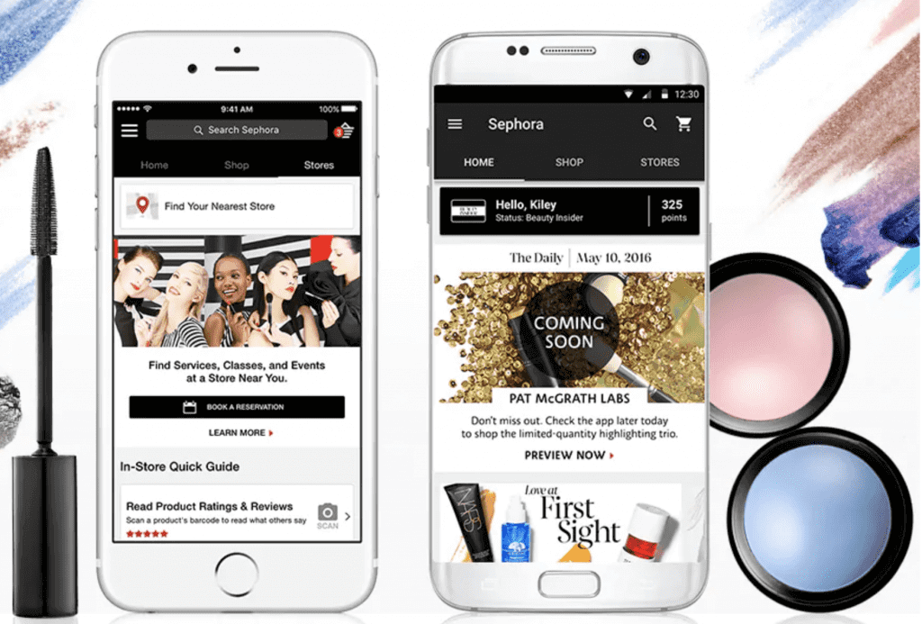 screenshot of sephora digital loyalty program
