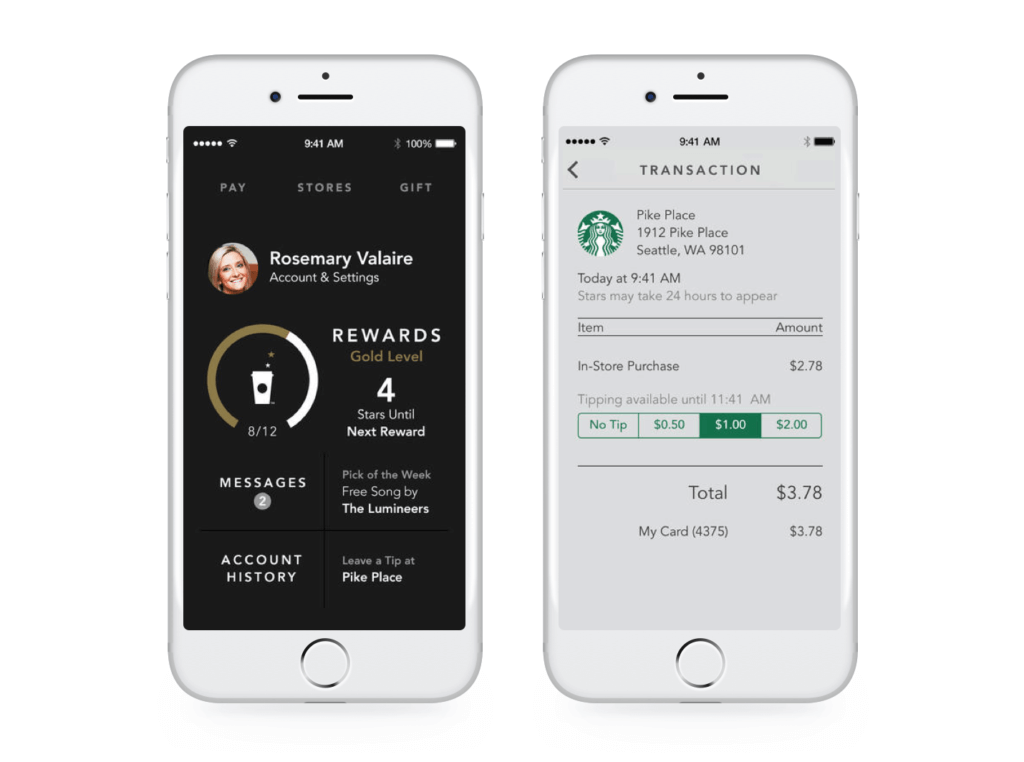 Loyalty status on a loyalty app
