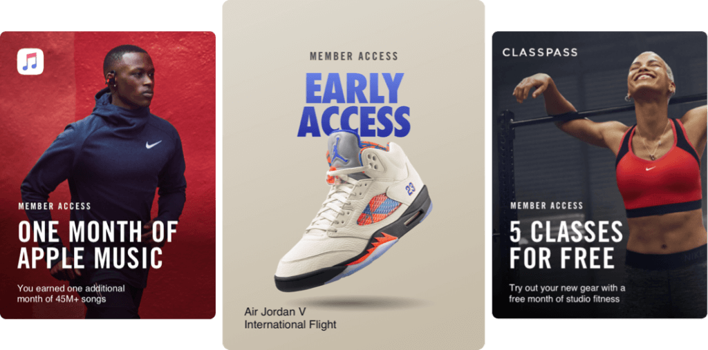 nike+ works experiential rewards into its loyalty program