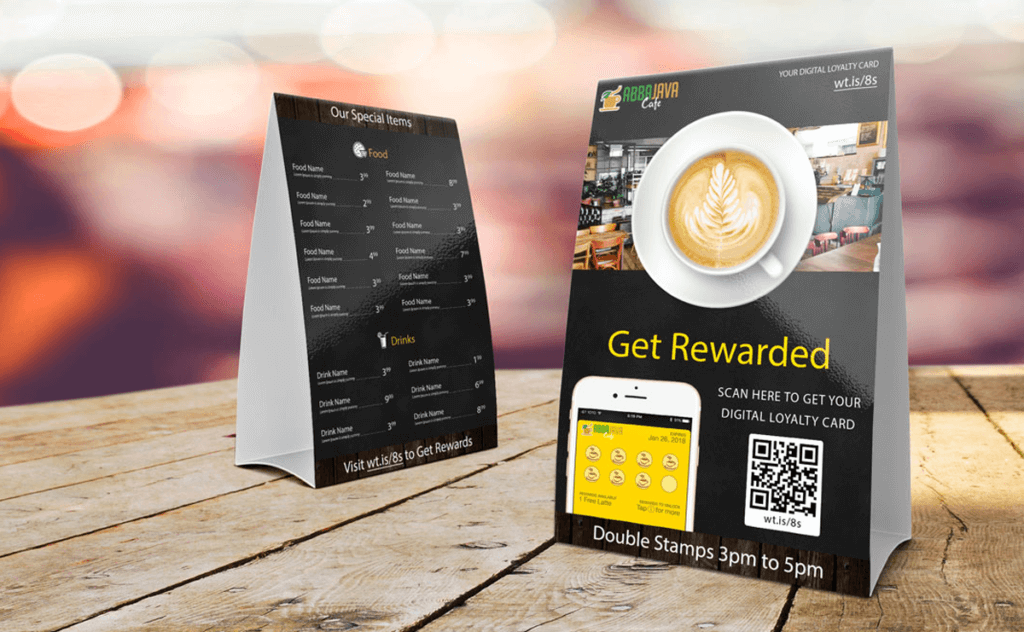 how can i promote my loyalty program with tent cards