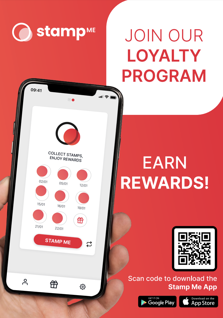 Poster of Stamp Me app with text. 