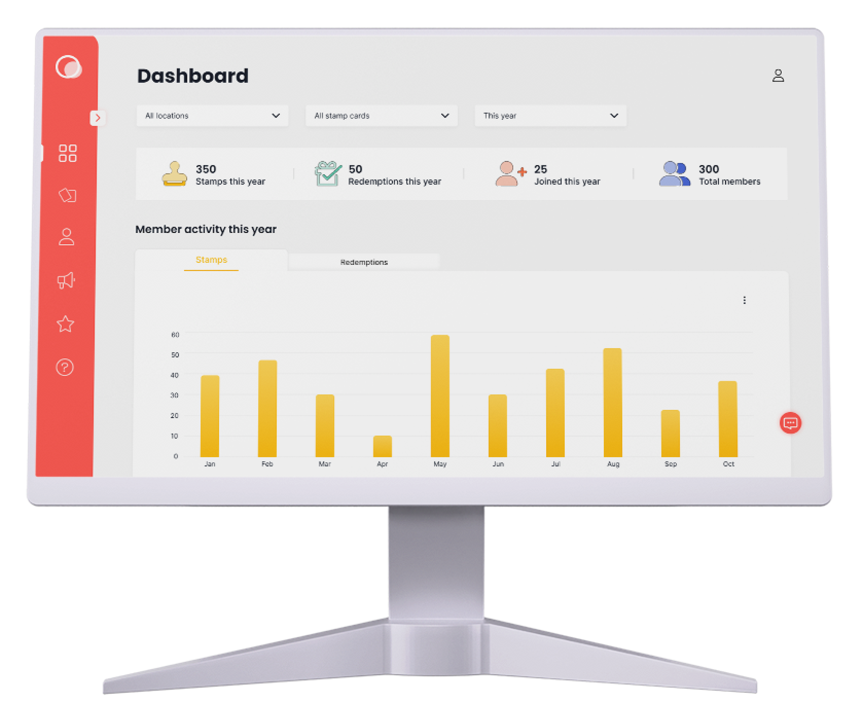Image of the Merchant Console dashboard on a desktop computer. 