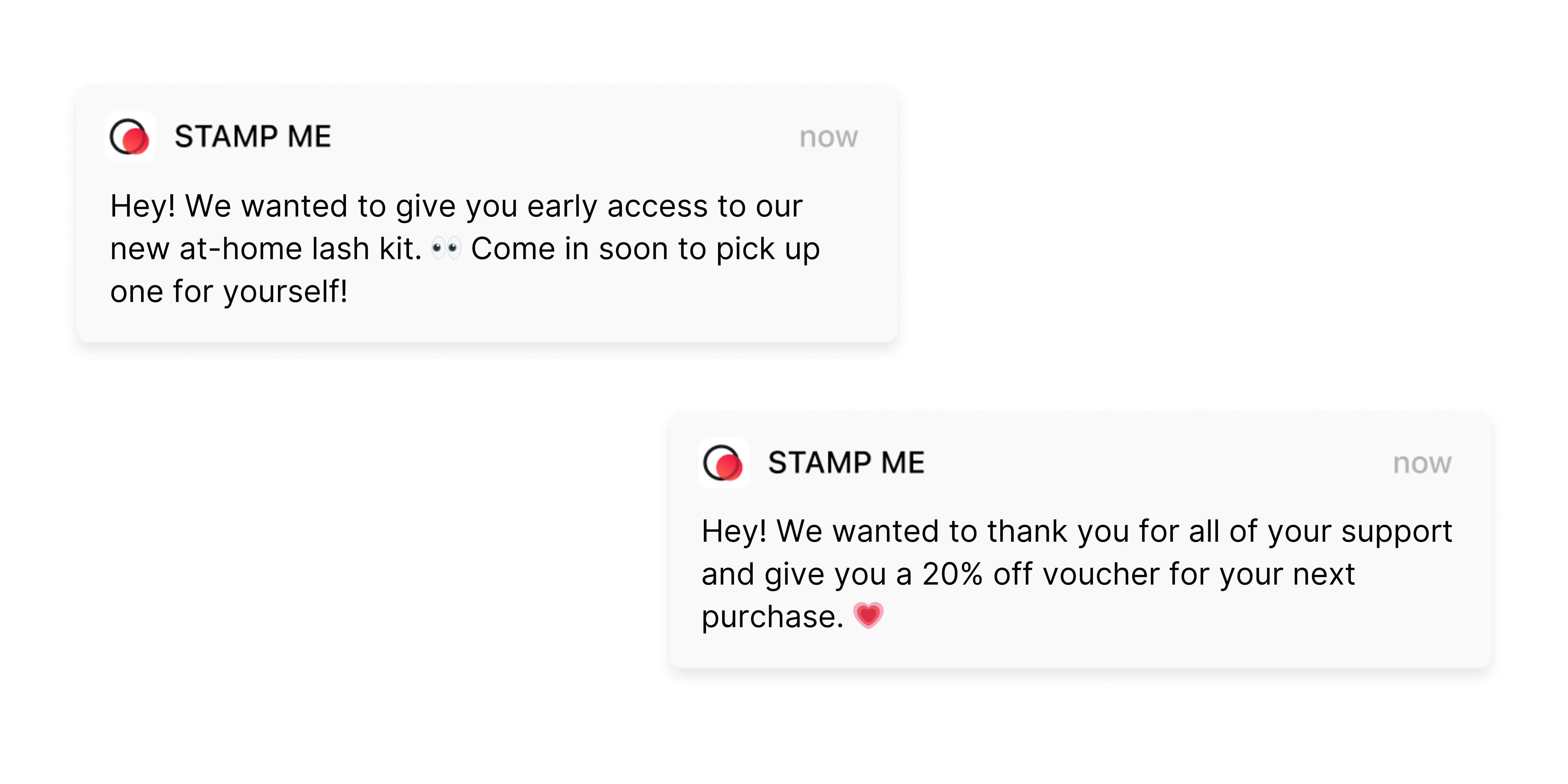 Examples of surprise and delight push notifications 