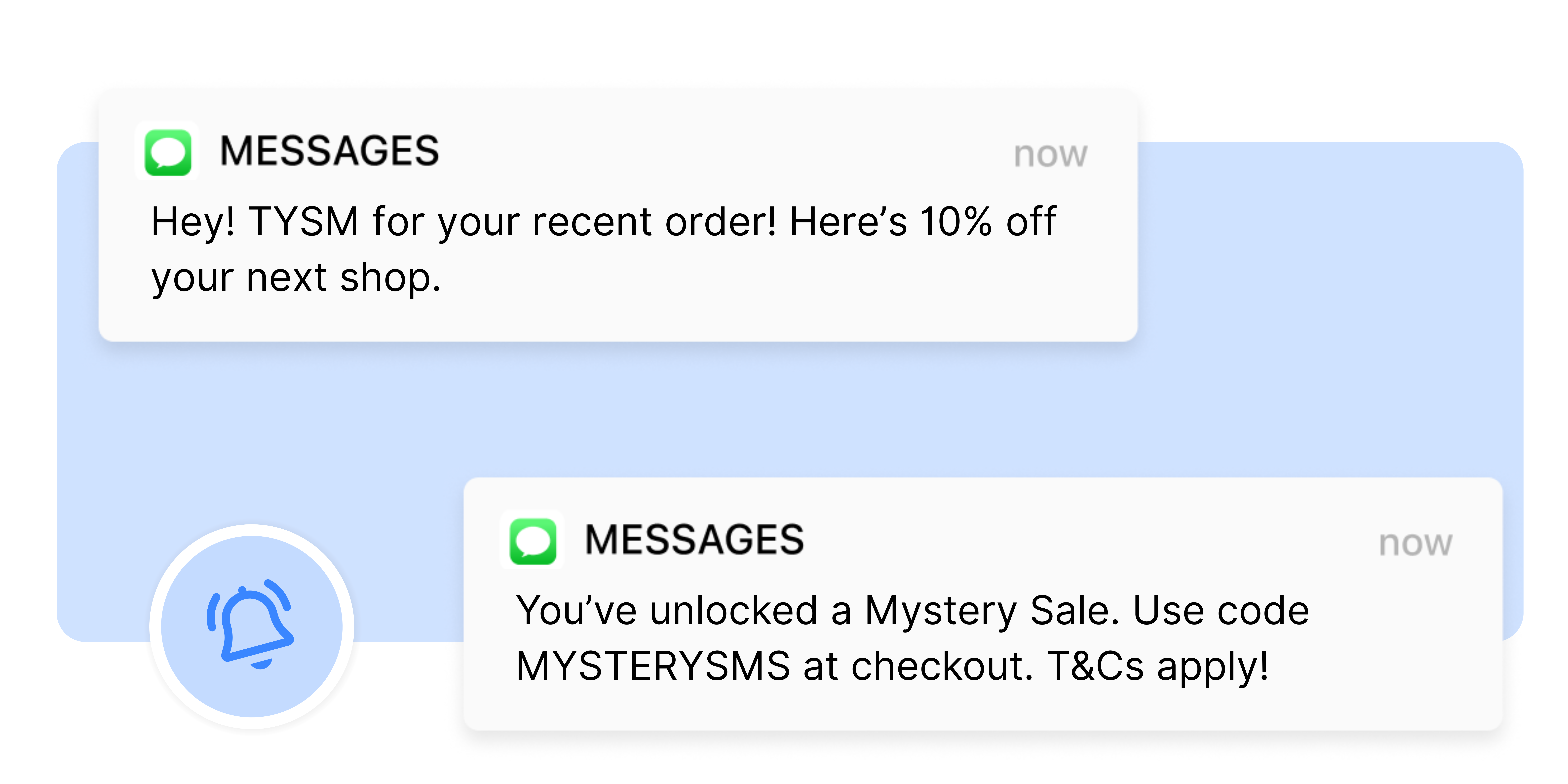 Princess Polly SMS loyalty communication preview.